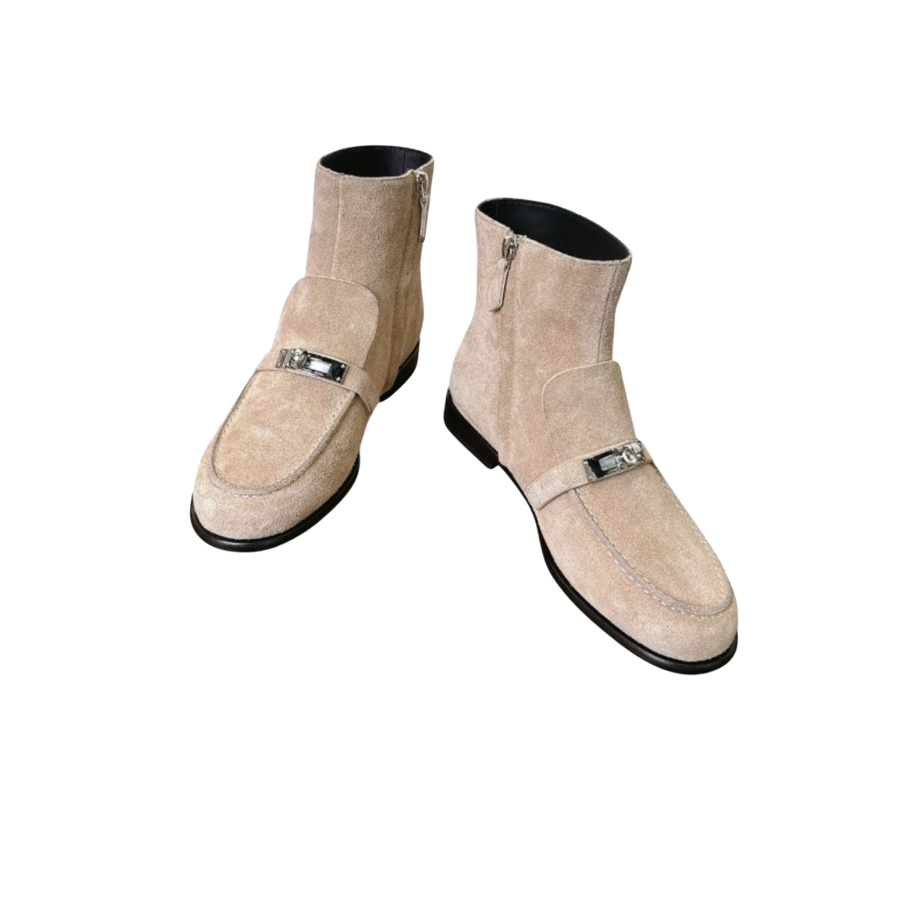 Hermes Kelsy Ankle Boots Beige Camel For Women H251004Z D1355