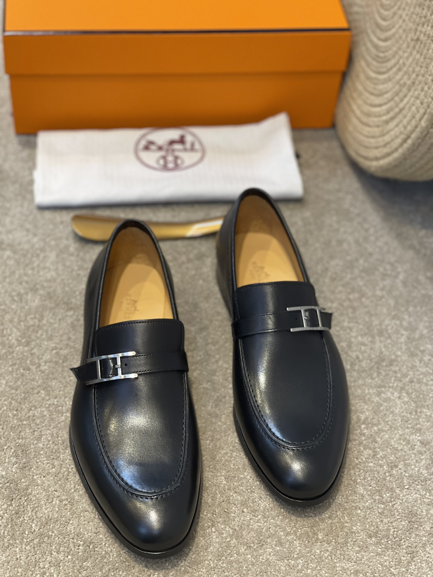 Hermes Monterey Loafer Black For Men H171435ZH02395
