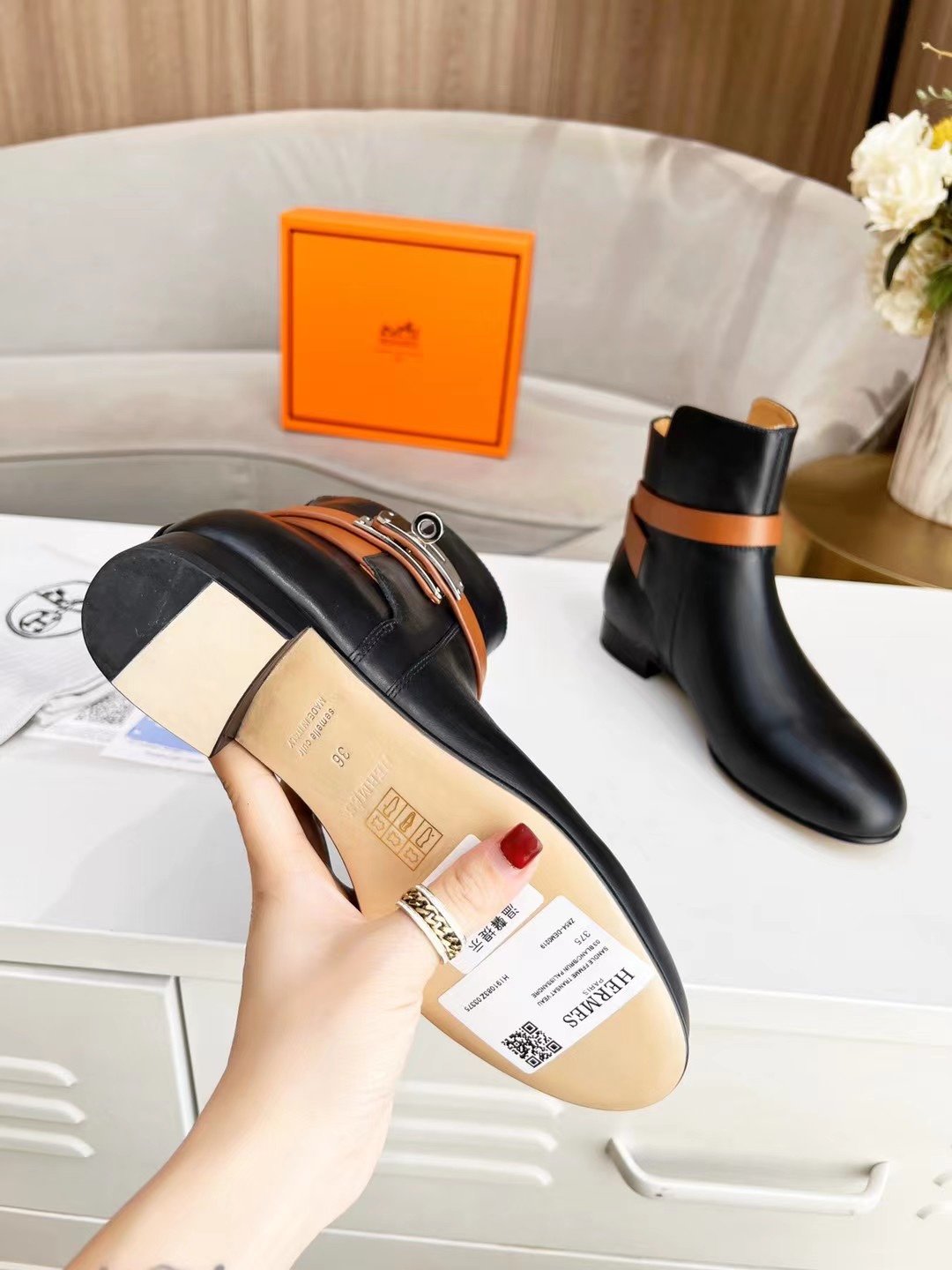 Hermes Neo Ankle Boots Black For Women, Women's Shoes H162133Z