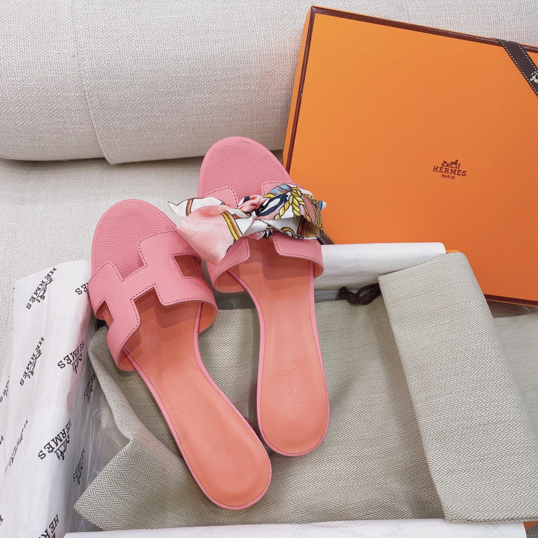 Hermes Oasis Sandals Pink For Women H151215Z