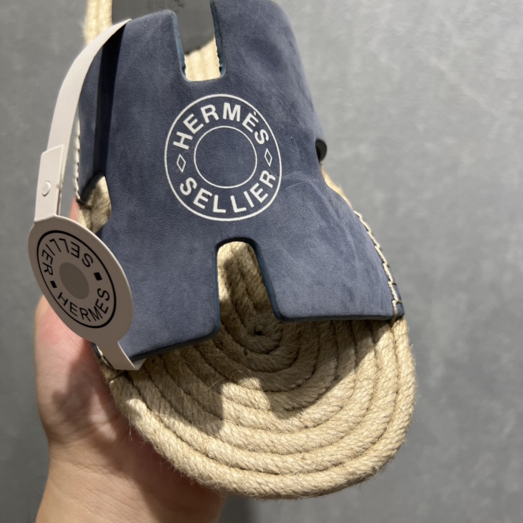 Hermes Old Espadrilles Blue For Men