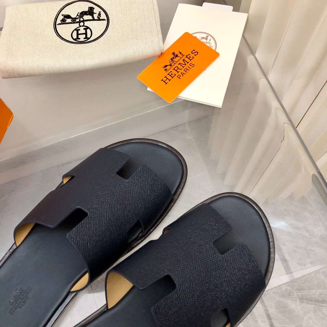 Hermes Oran Sandal Black For Men