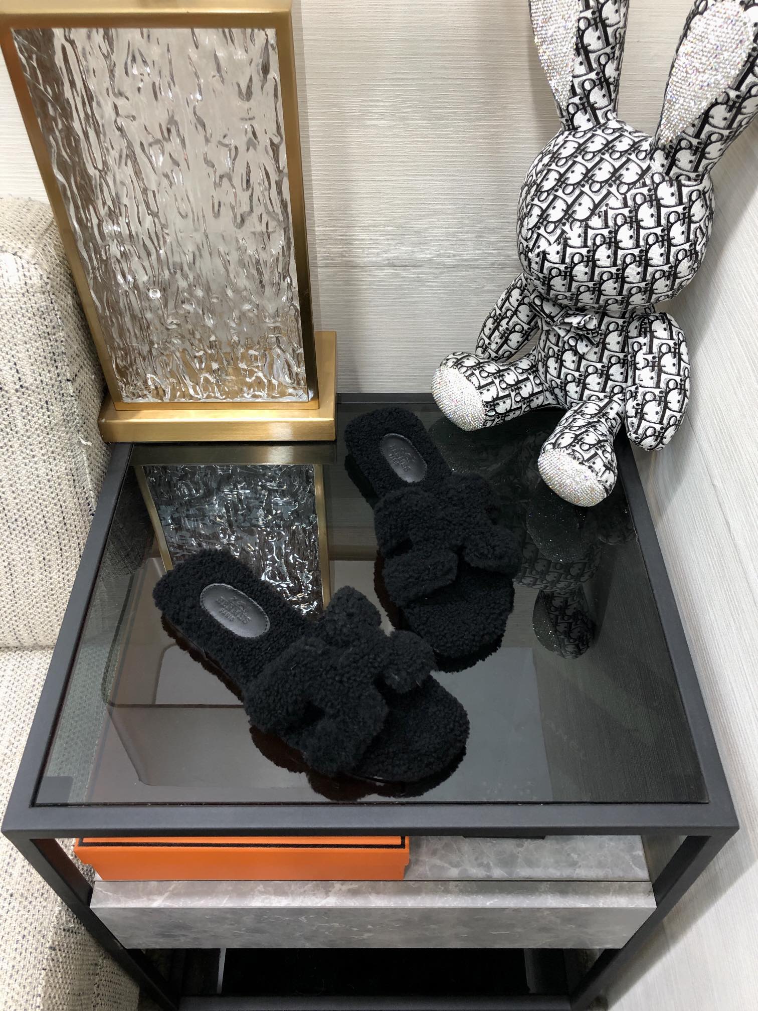 Hermes Oran Sandal Black For Women