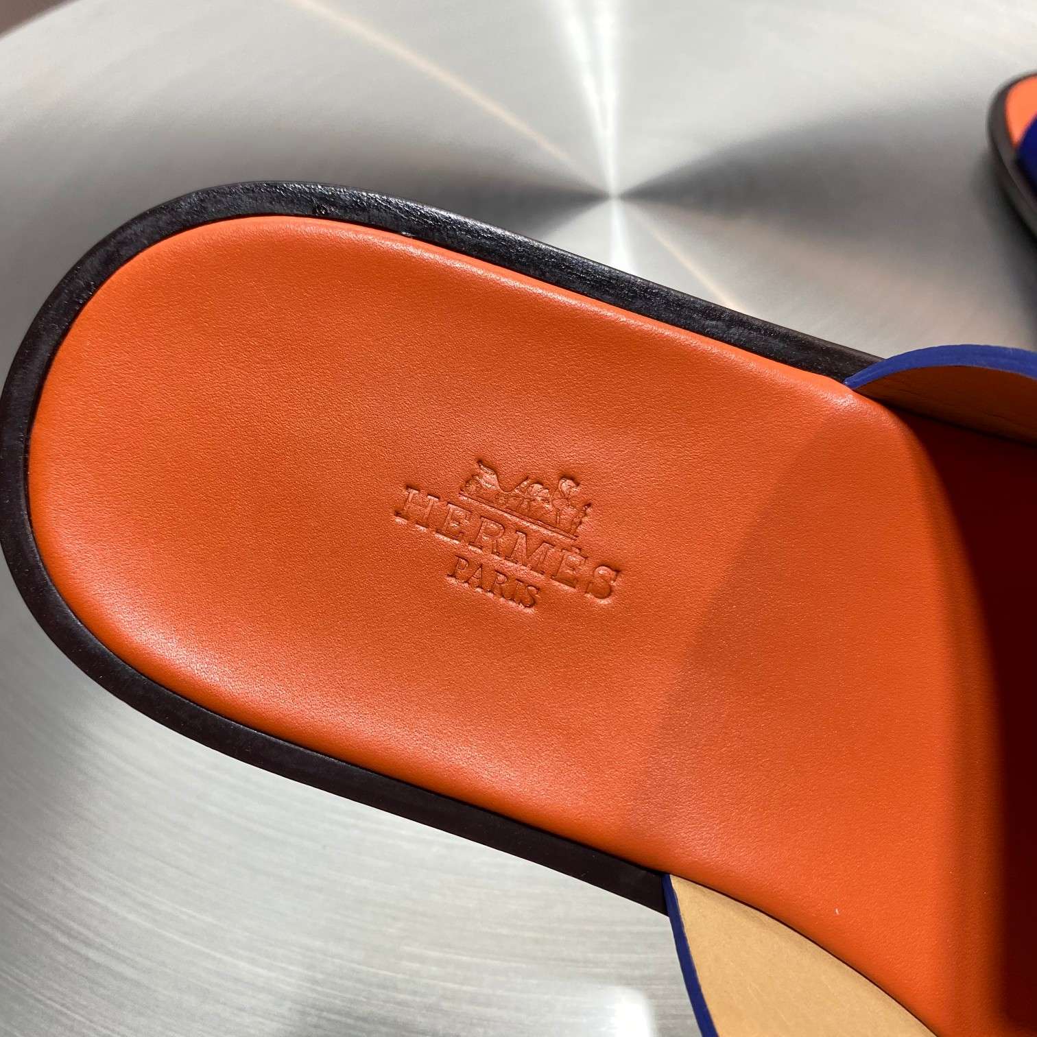 Hermes Oran Sandal Blue For Men