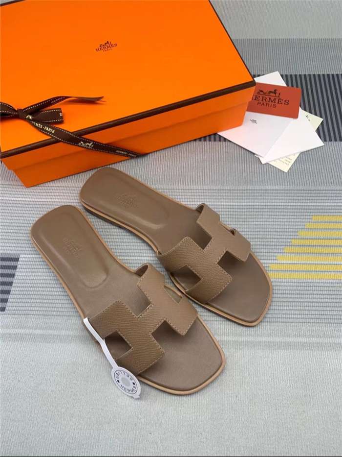 Hermes Oran Sandal Brown For Women