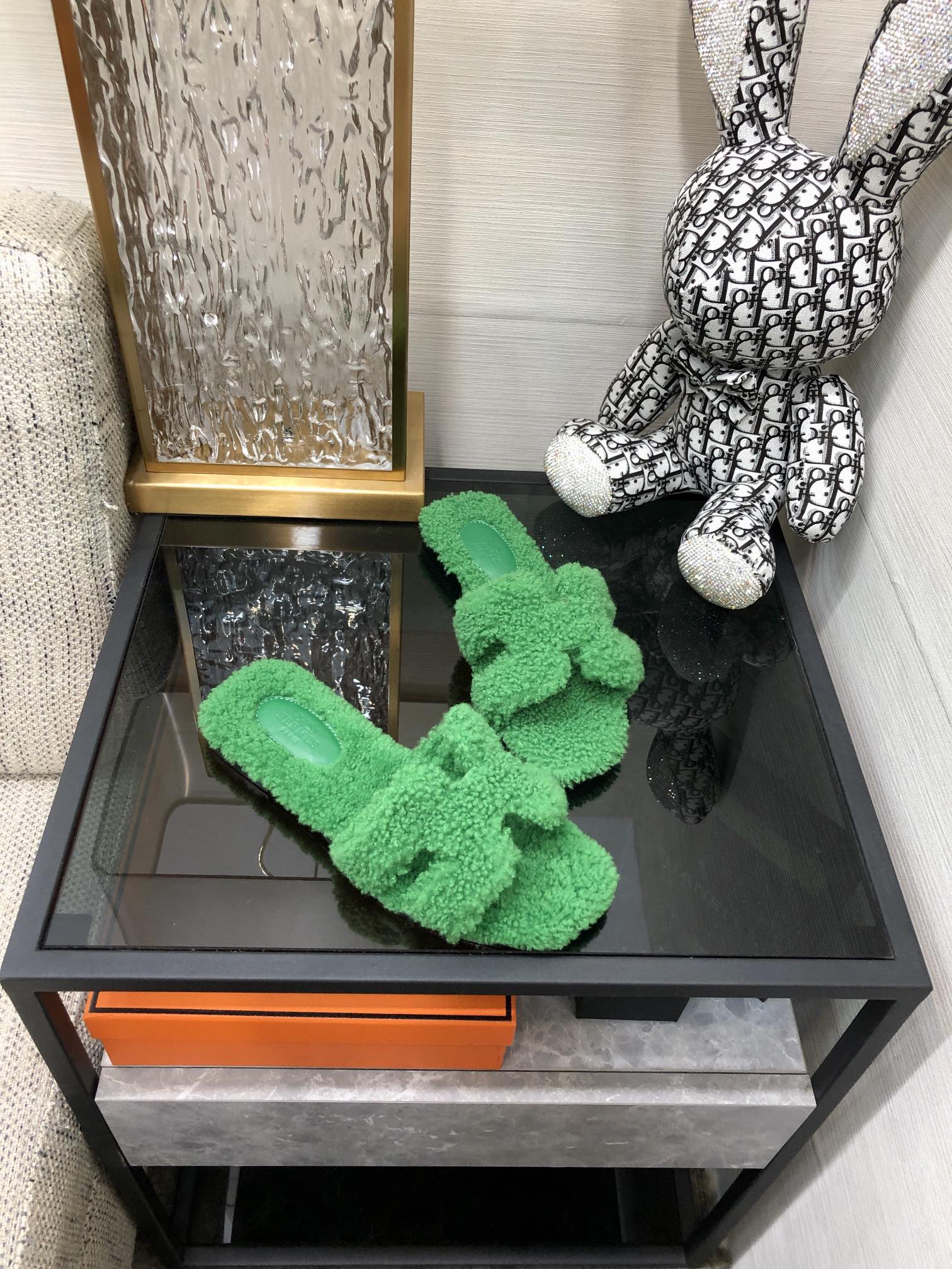 Hermes Oran Sandal Green For Women