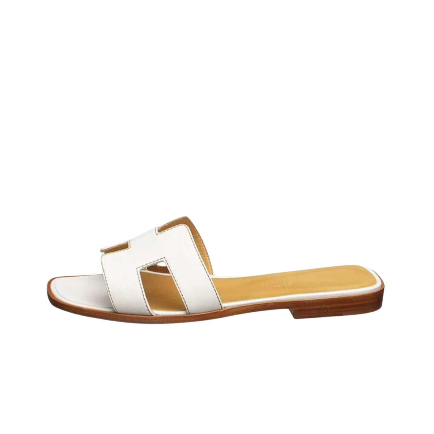 Hermes Oran Sandal Ivory For Women, Women's Shoes H021056Z
