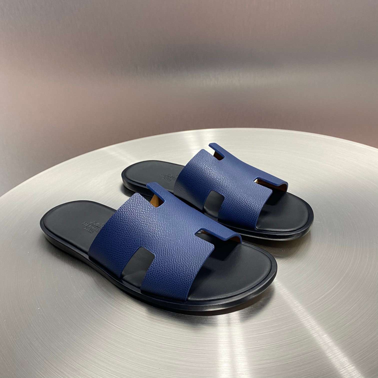 Hermes Oran Sandal Navy Blue For Men