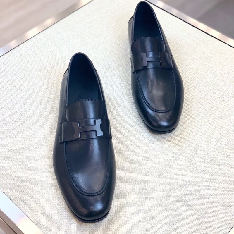Hermes Paris Loafers Navy Blue For Men