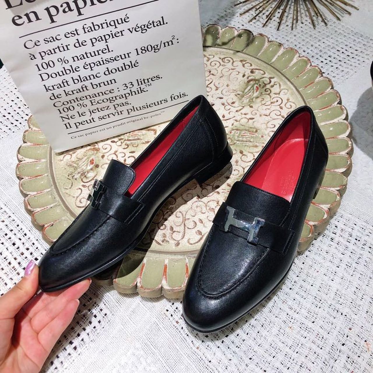 Hermes Paris Loafers Black For Women H201199Z