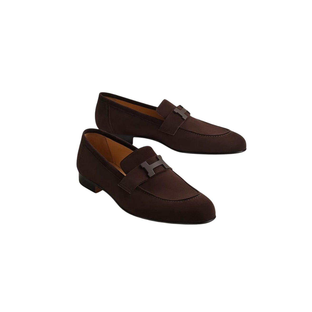 Hermes Paris Loafers Marron Ebene For Men H192437ZAME405