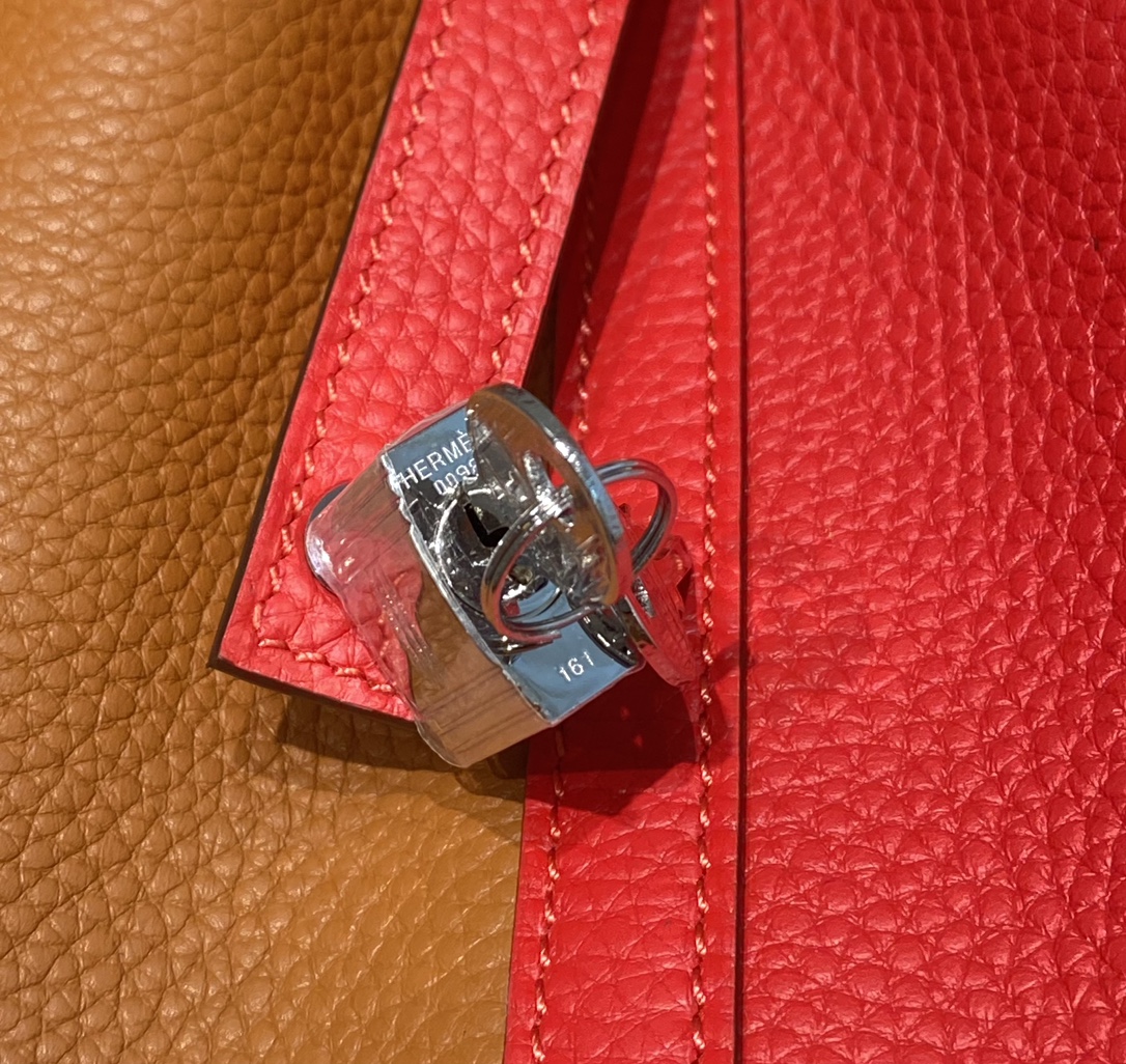 Hermes Picotin Lock 18 Bag Brown/Red For Women 7.1in/18cm