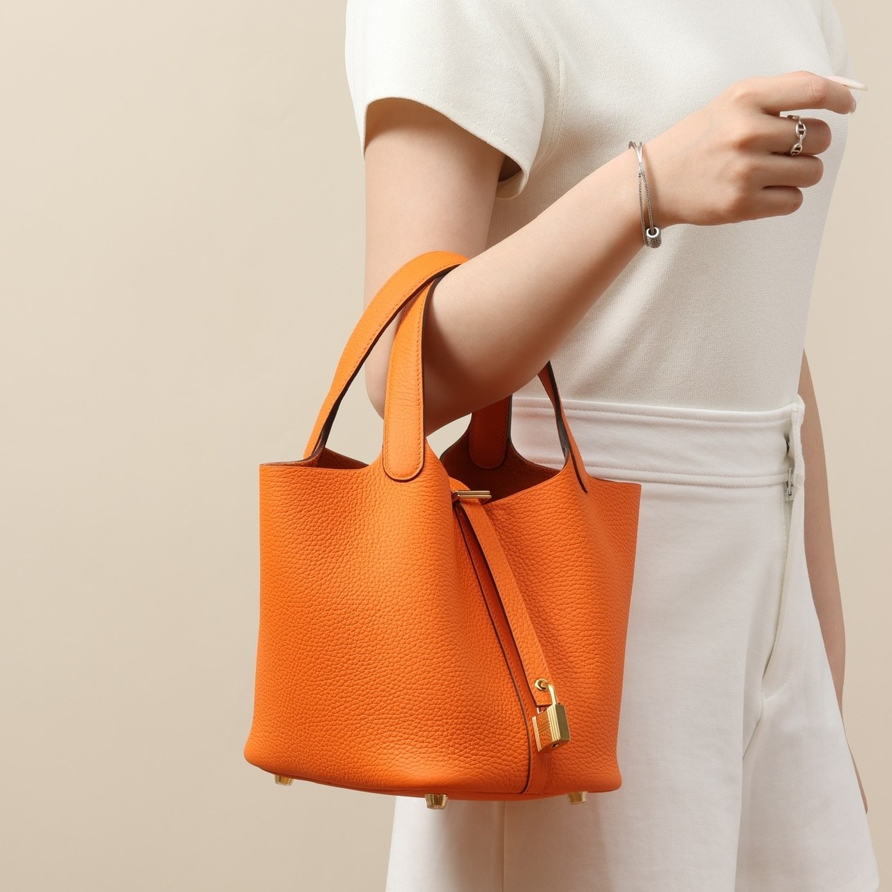 Hermes Picotin Lock 18 Bag Orange For Women 7.1in/18cm
