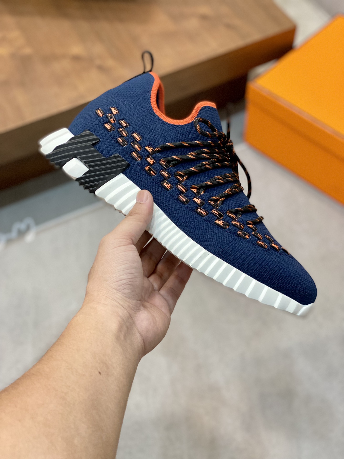 Hermes Sneakers Flex Blue For Men H222910ZHI2405