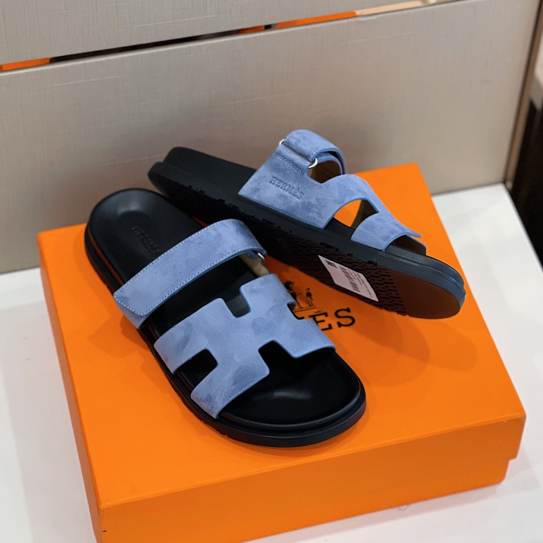 Hermes Takara Sandals Blue For Men