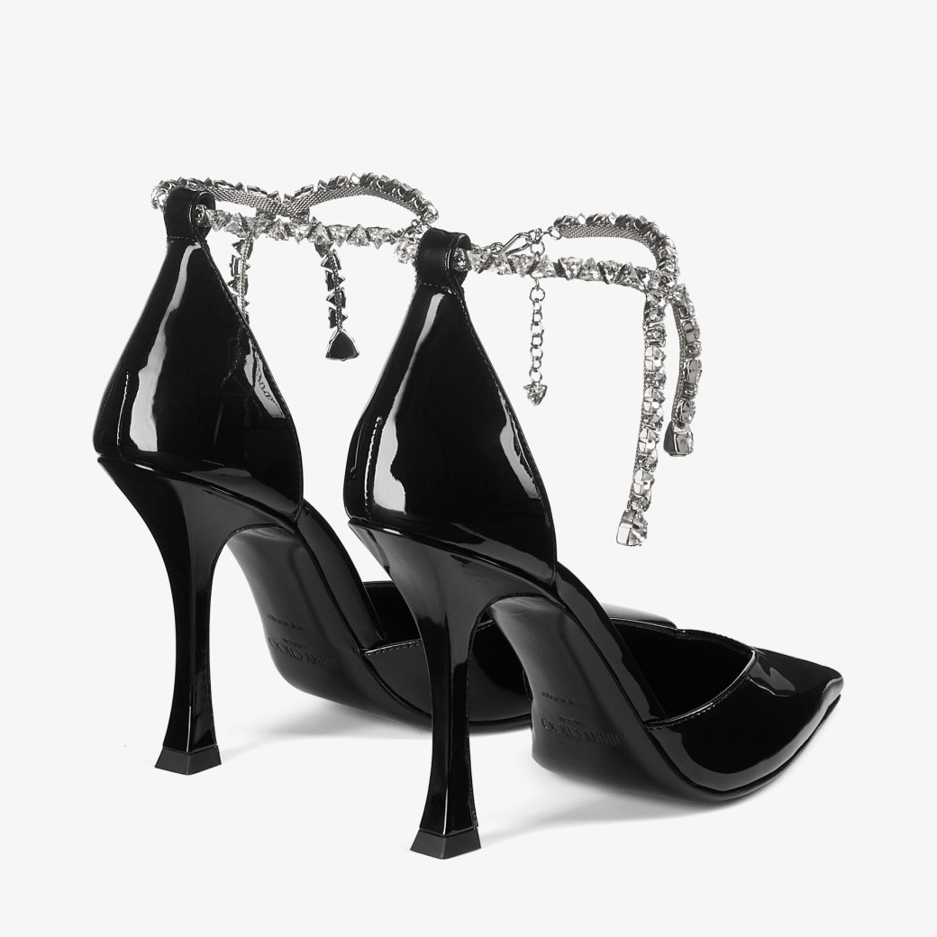 Jimmy Choo Stevie 100 Pumps Black For Women STEVIE100PAT