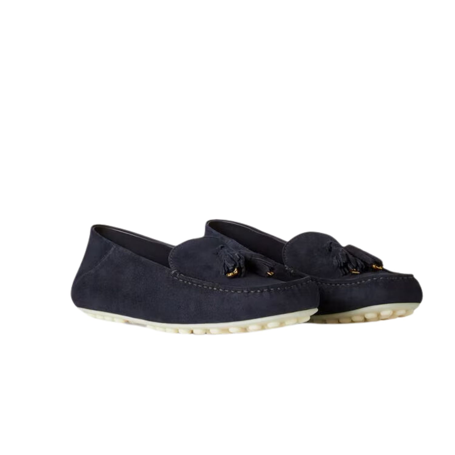 Loro Piana Dot Sole Walk Loafers Blue Navy/Sun Gold For Women