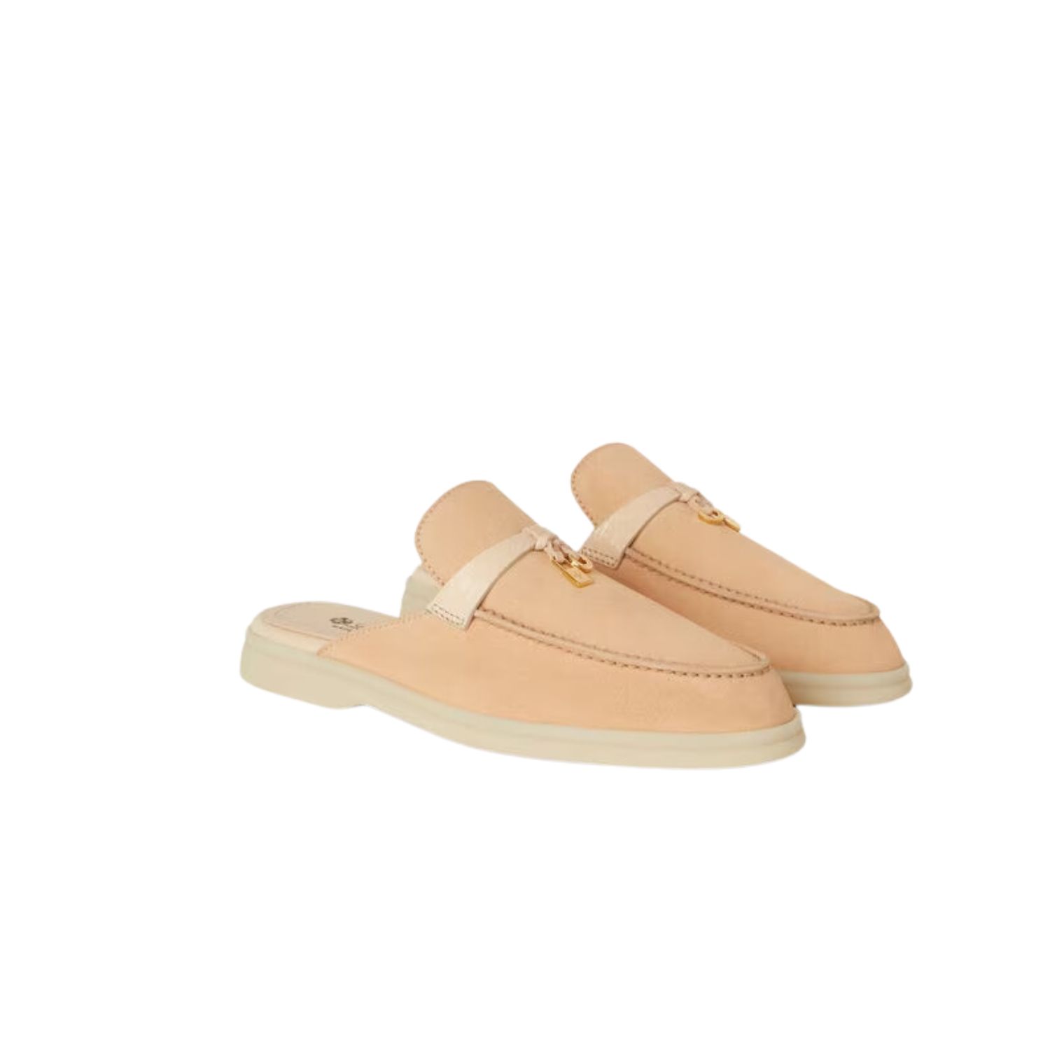 Loro Piana Nautical Charms Walk Babouche Loafers Lemon Meringue For Women