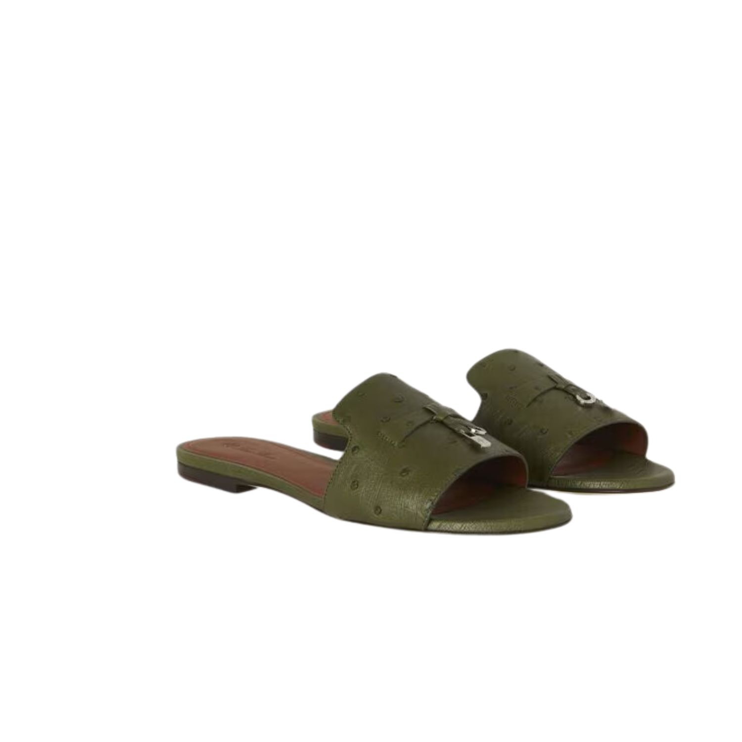 Loro Piana Summer Charms Sandal Dark Lichen Green For Women