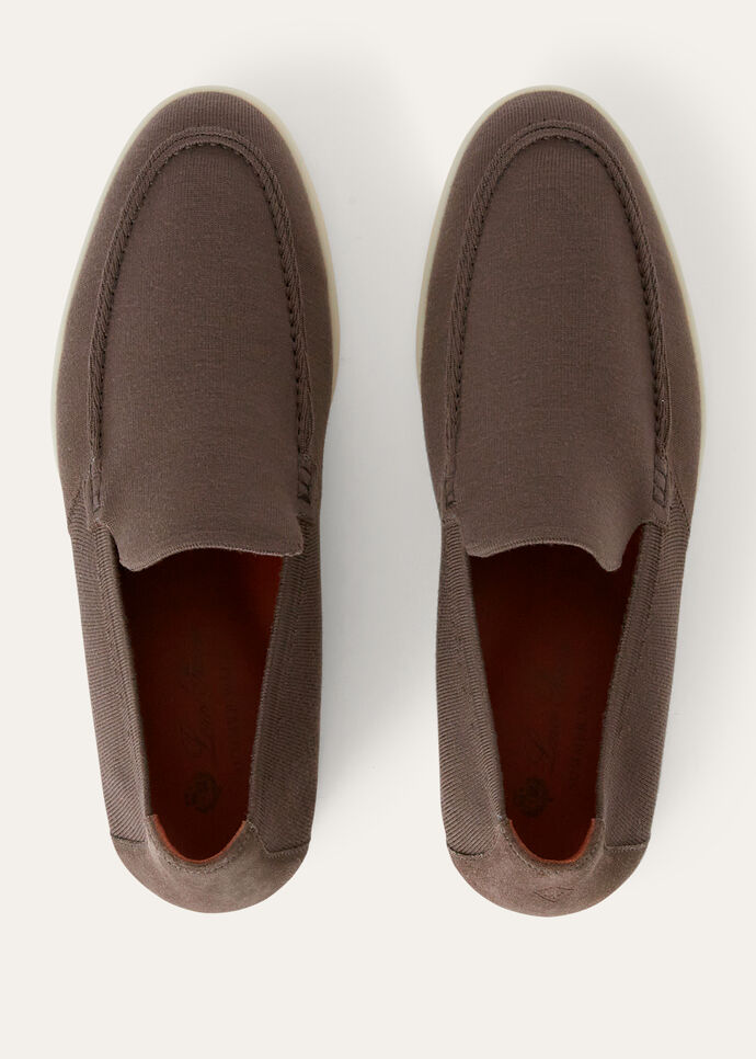 Loro Piana Summer Knitted Loafers Brown For Men FAE8127