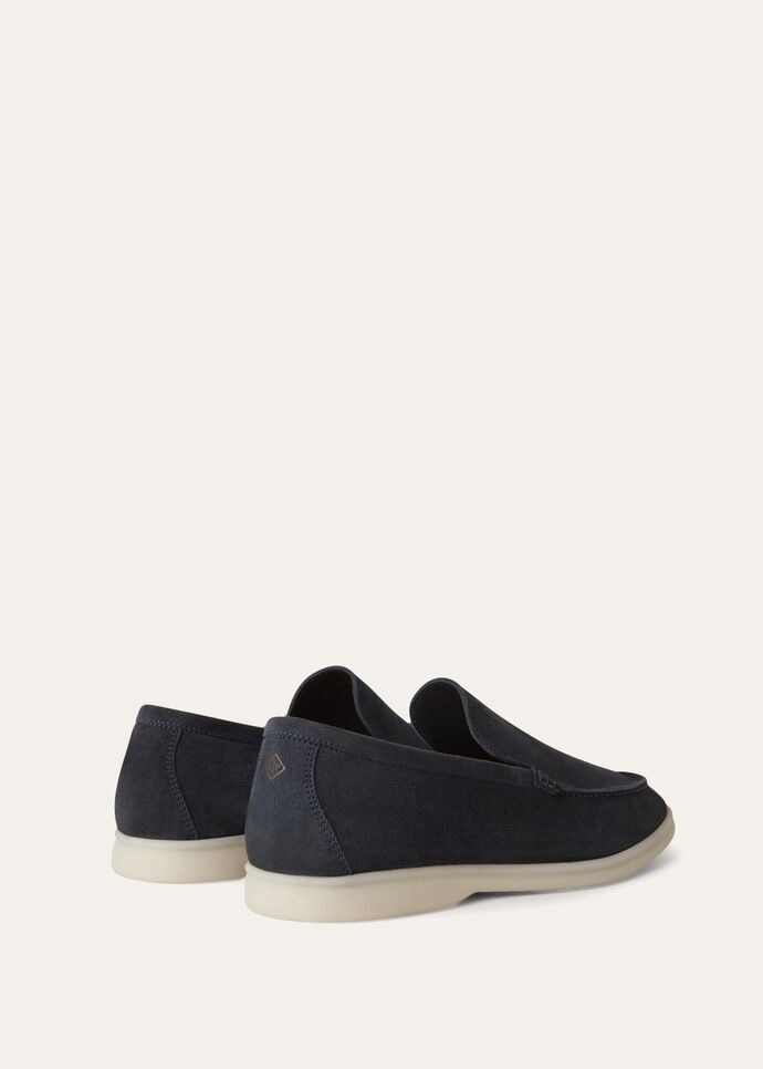 Loro Piana Summer Walk Loafers Dark Blue For Men FAI3276