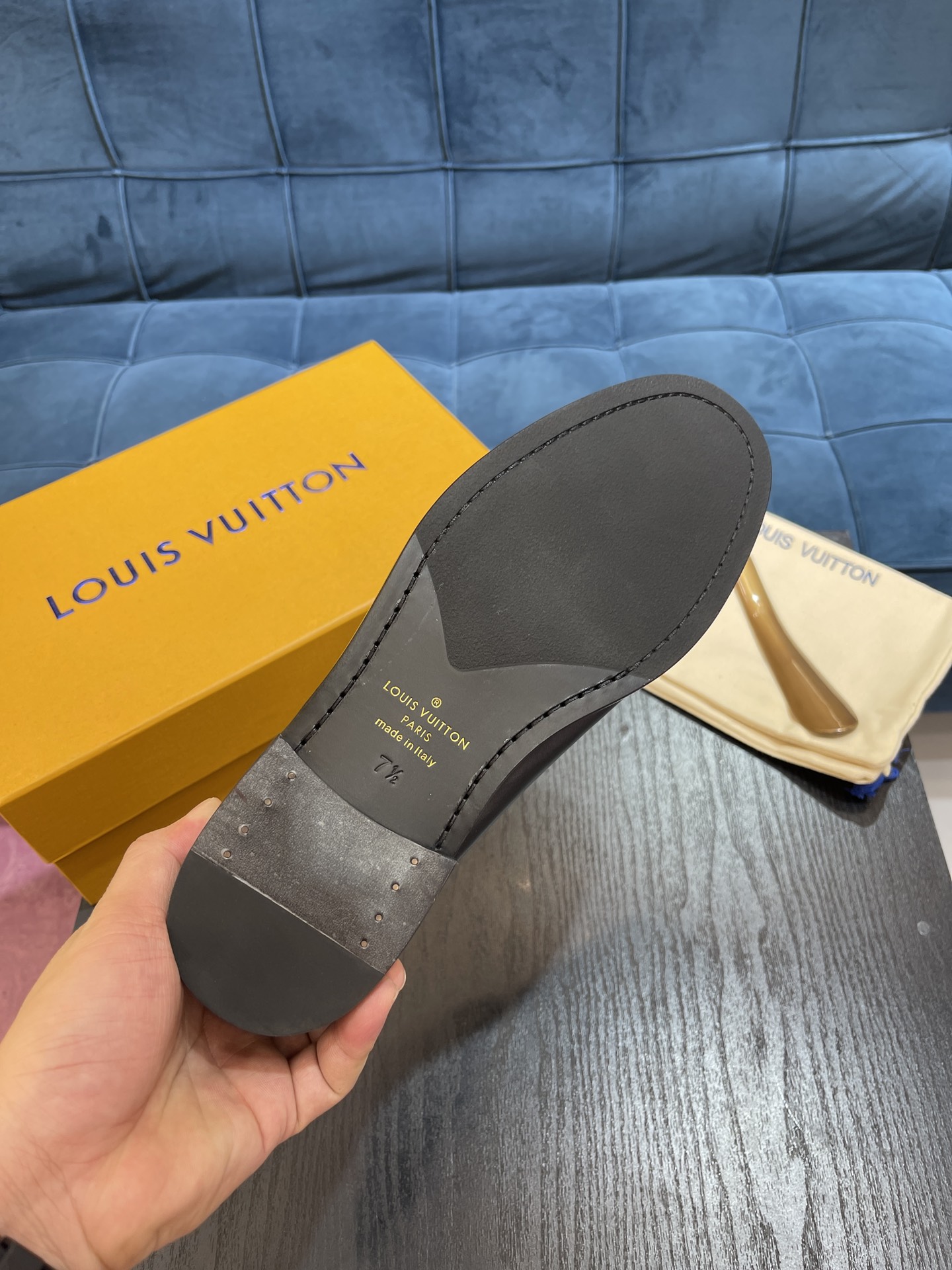 Louis Vuittion Major Loafer Blue For Men LV 1A9HHI