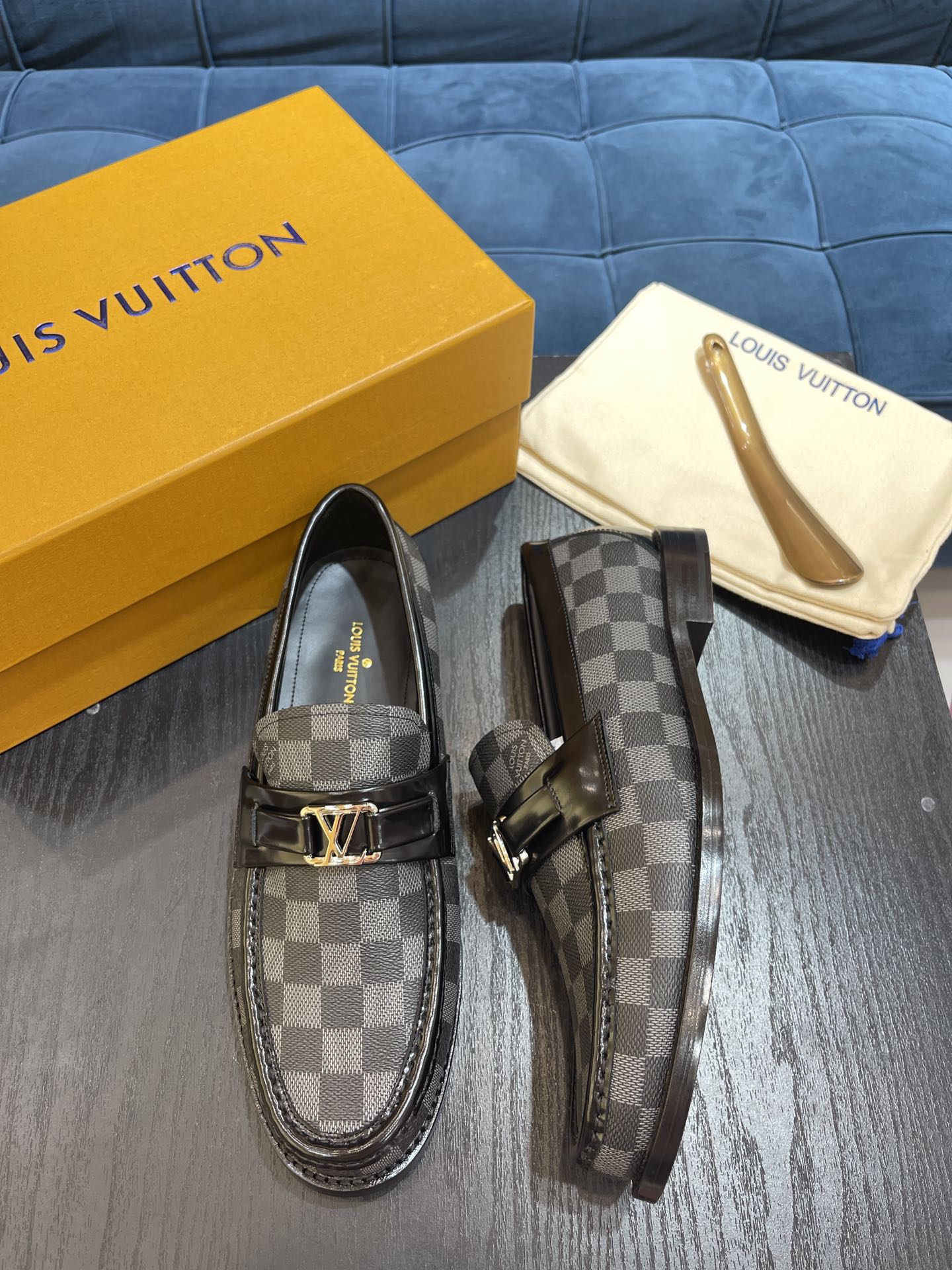 Louis Vuittion Major Loafer Gray For Men LV