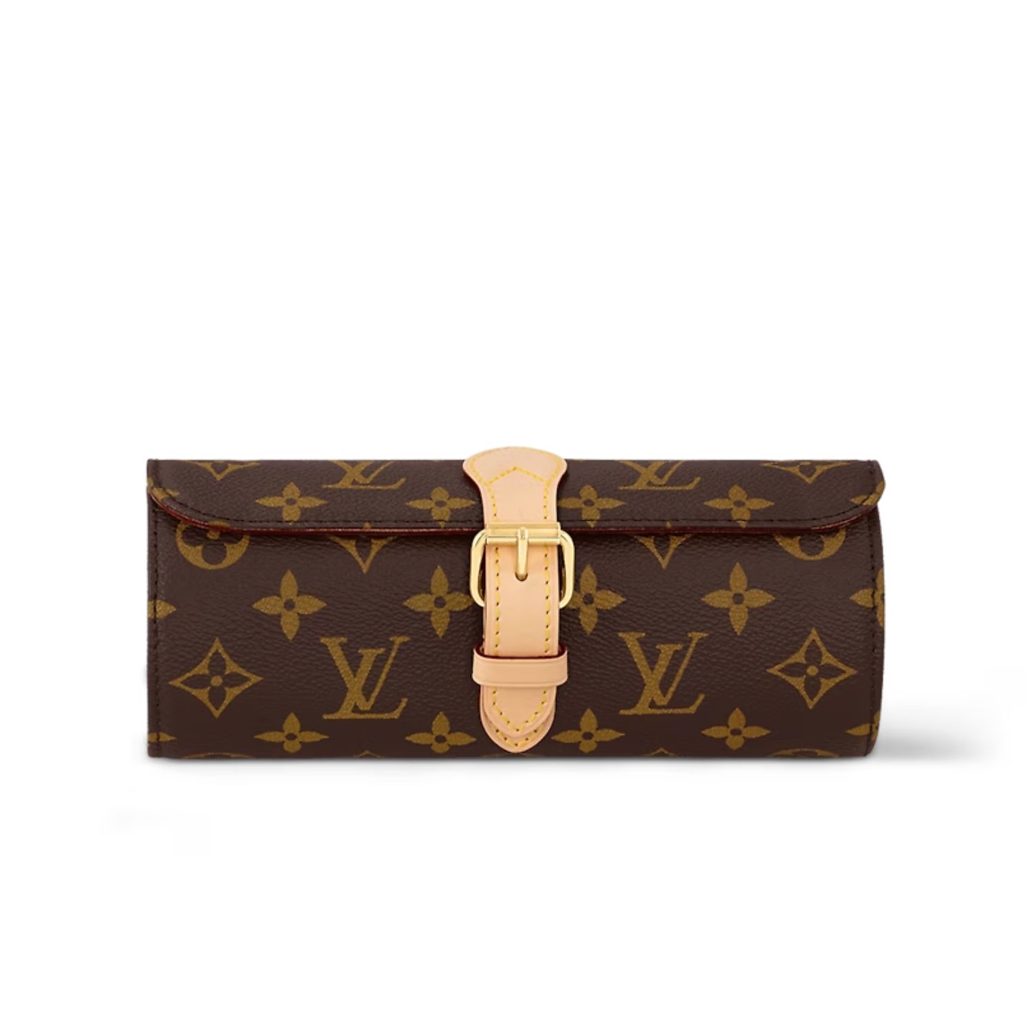 Louis Vuitton 3 Watch Case Bag Brown For Men 7.9in/20cm M47530
