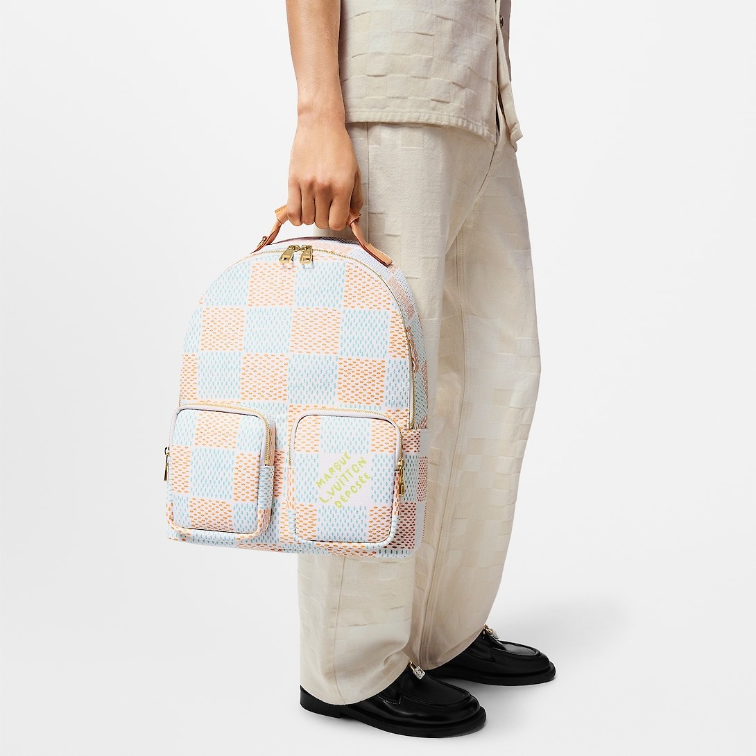 Louis Vuitton Backpack Multipocket White For Men N40735 11.8in/30cm