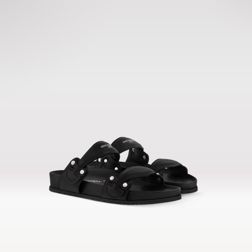 Louis Vuitton Bom Dia Comfort Mule Black For Women 1AHLOQ