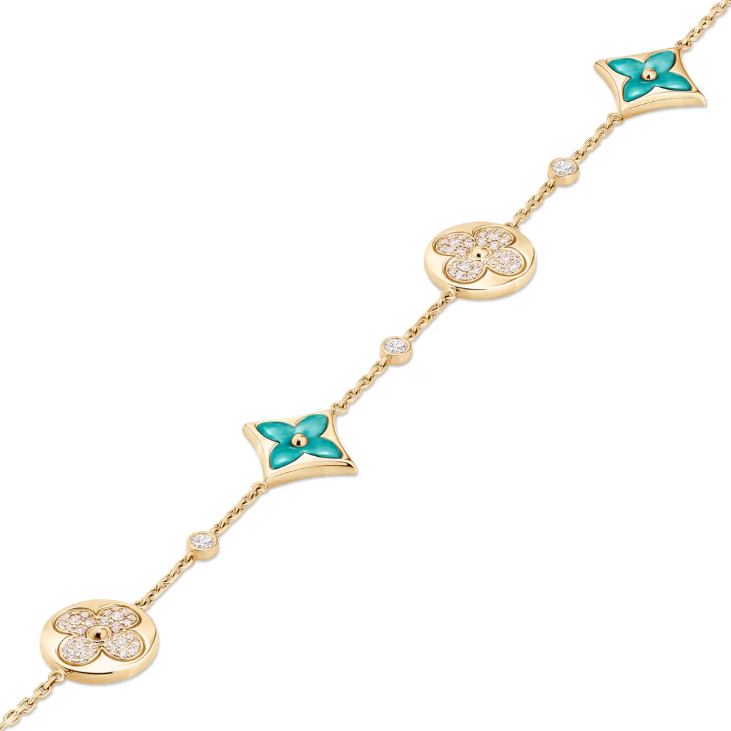 Louis Vuitton Color Blossom BB Multi-Pattern Bracelet Gold-Toned For Women Q05979