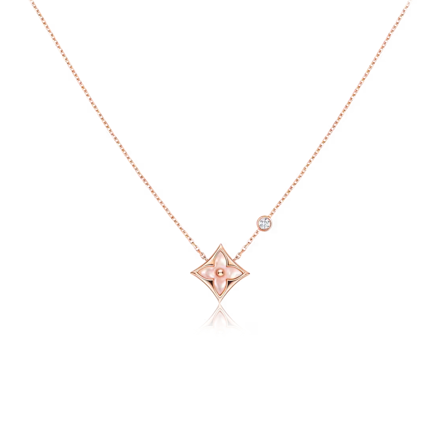 Louis Vuitton Color Blossom BB Star Pendant Necklace Pink-Toned For Women Q93612