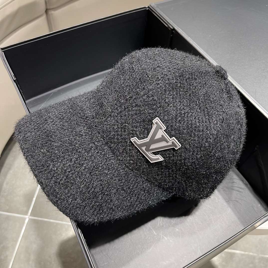 Louis Vuitton Corduroy Cap Black For Women