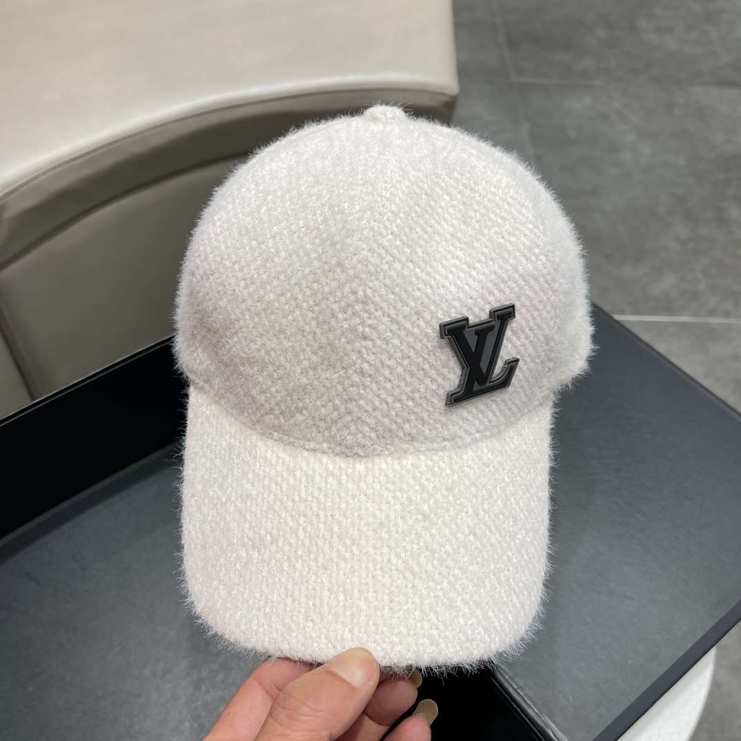 Louis Vuitton Corduroy Cap White For Women