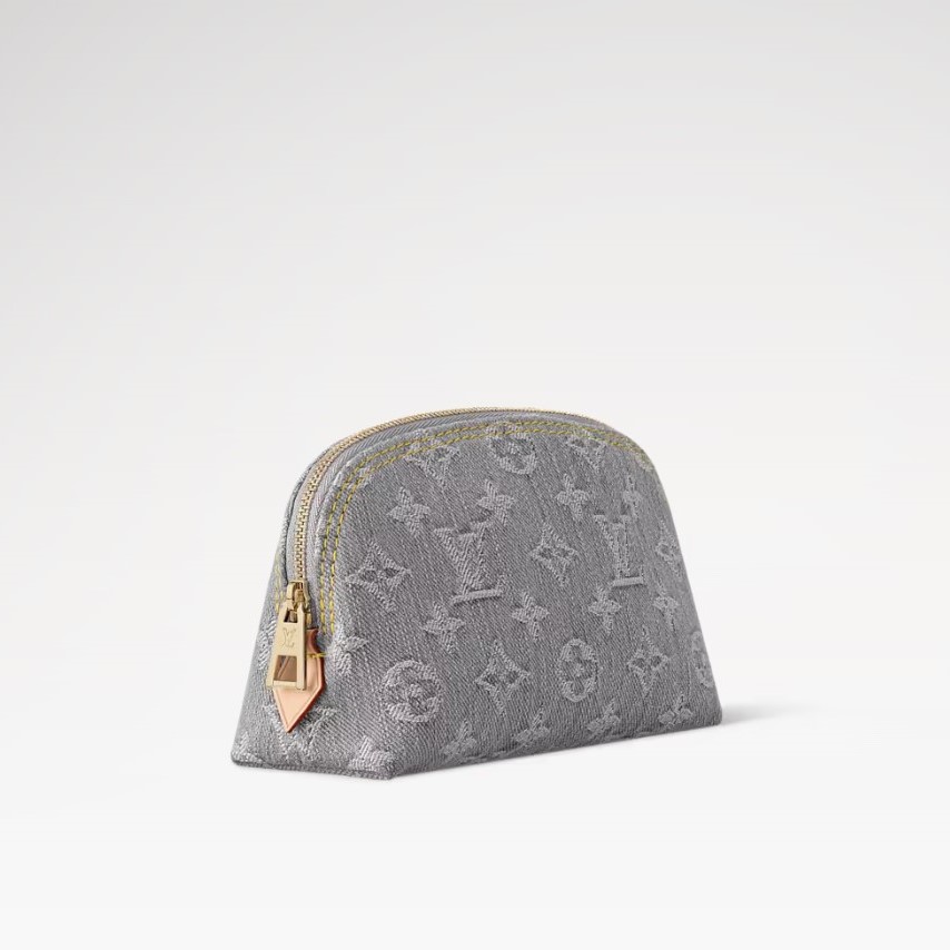 Louis Vuitton Cosmetic Pouch PM Cloudy Gray For Women 7.5in/19cm M13751