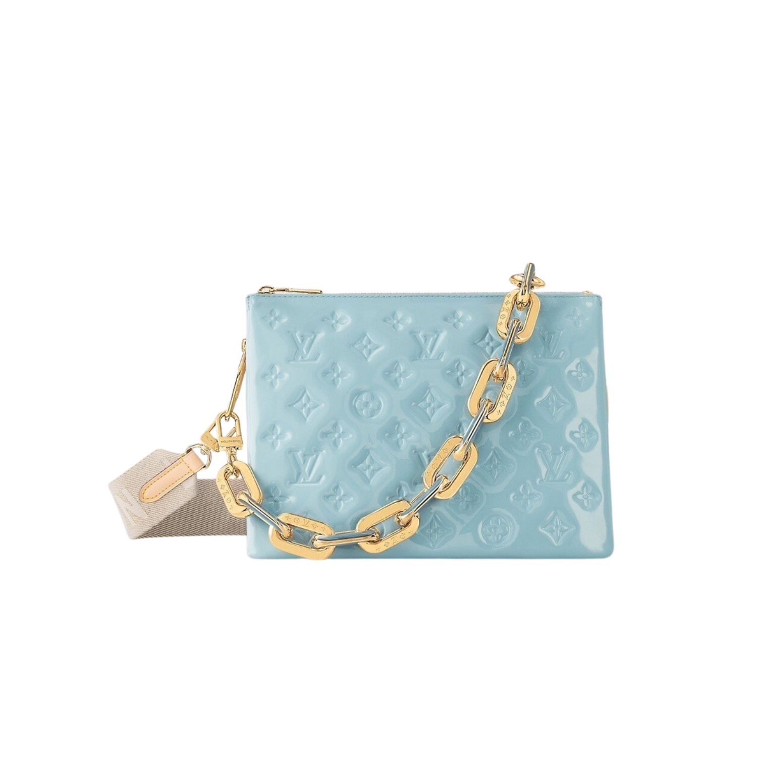 Louis Vuitton Coussin PM Shoulder Bag 10.2in/ 26cm Blue Bag Gold Hardware For Women M24333