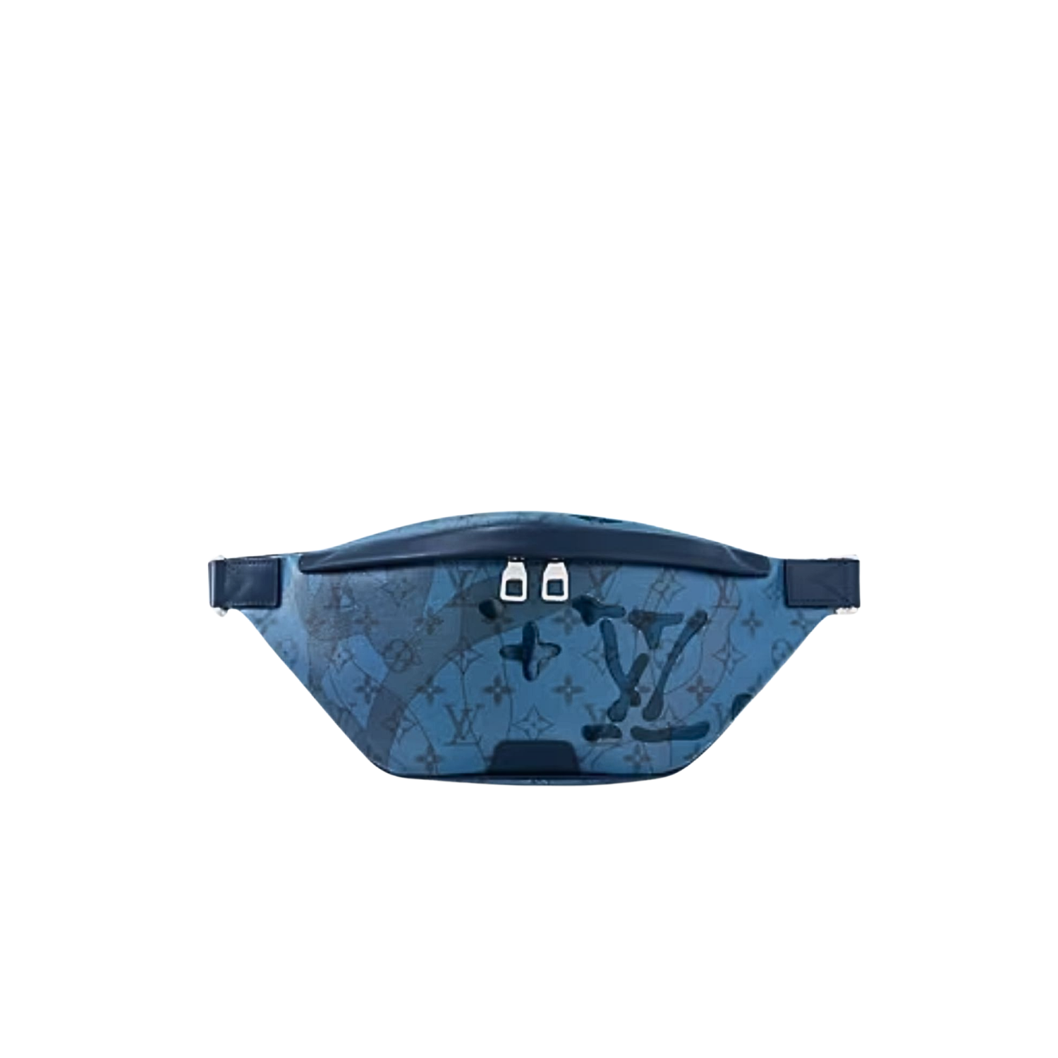 Louis Vuitton Discovery Bumbag 17.3in/ 44cm Blue Silver Hardware For Men M22576 -