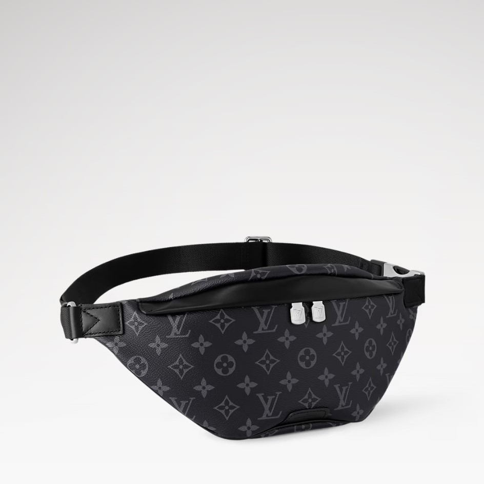 Louis Vuitton Discovery PM Bumbag 17.3in/ 44cm Monogram Eclipse Canvas Silver Hardware For Men M46035