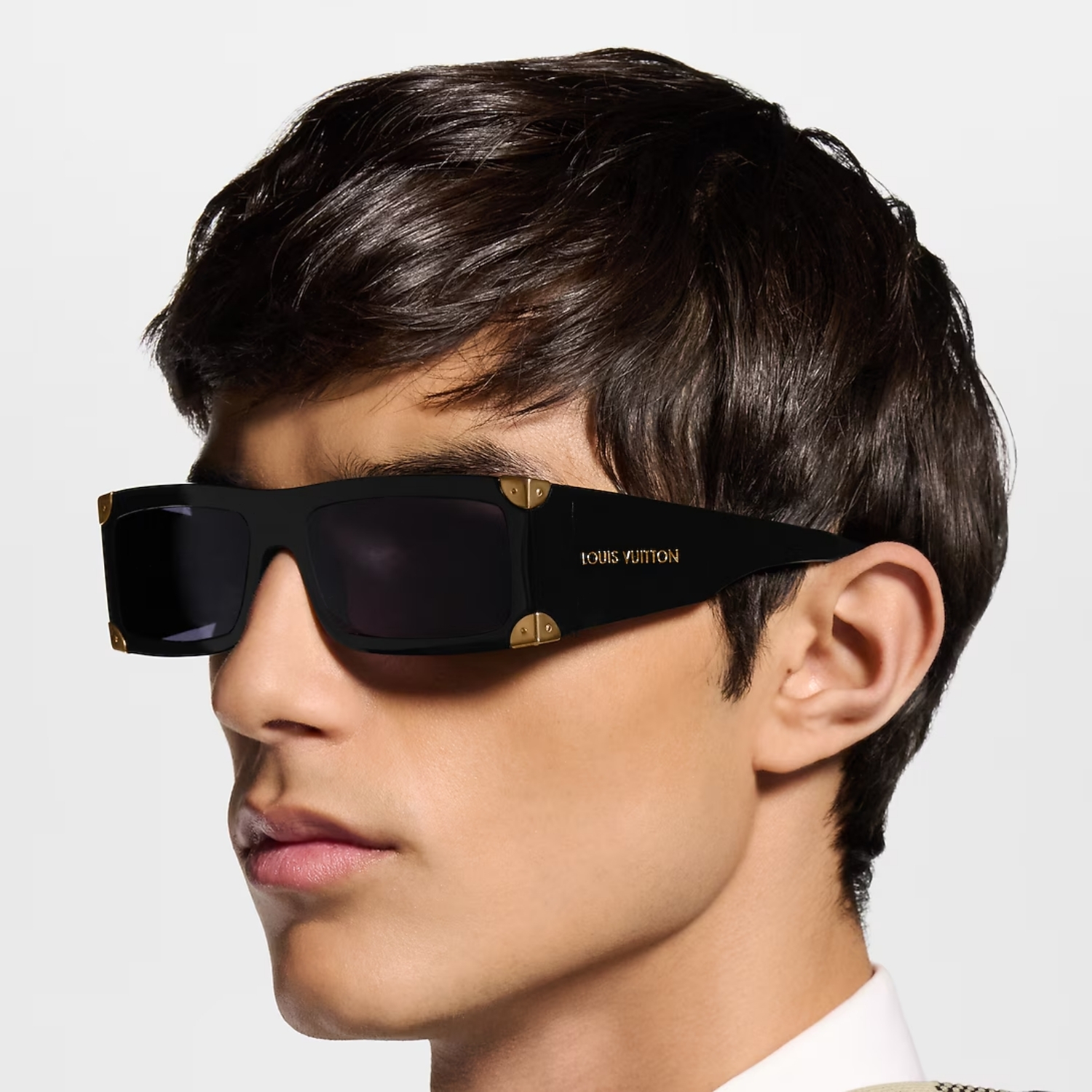 Louis Vuitton Heritage Low Square Sunglasses Black For Men Z3157U