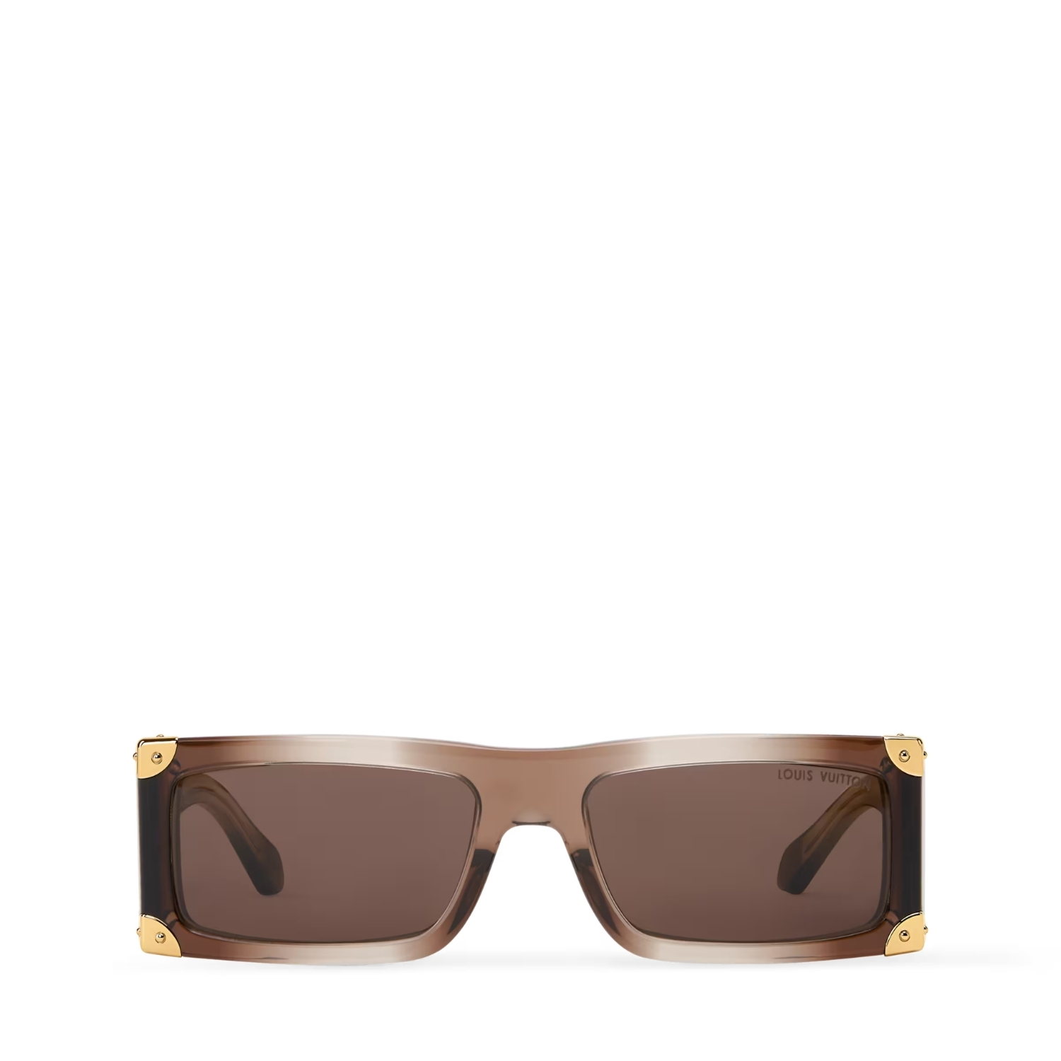 Louis Vuitton Heritage Low Square Sunglasses Brown For Men Z3191U