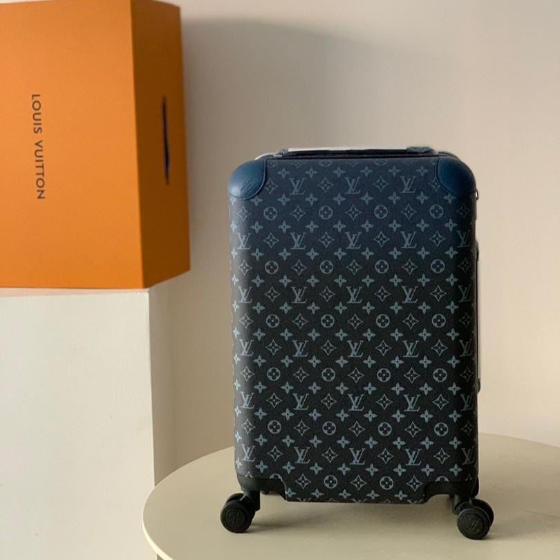 Louis Vuitton Horizon 55 Suitcase 21.7in/ 55cm Navy Blue Silver Hardware M11557