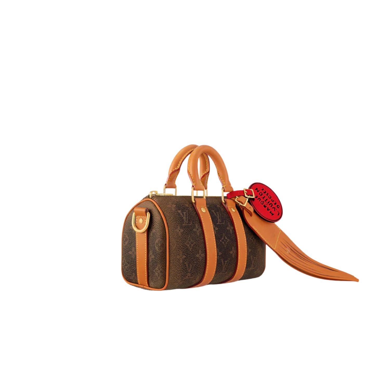 Louis Vuitton Keepall Bandouliere 25 Travel Bag 9.8in/ 25cm Brown Monogram Gold Hardware M11542