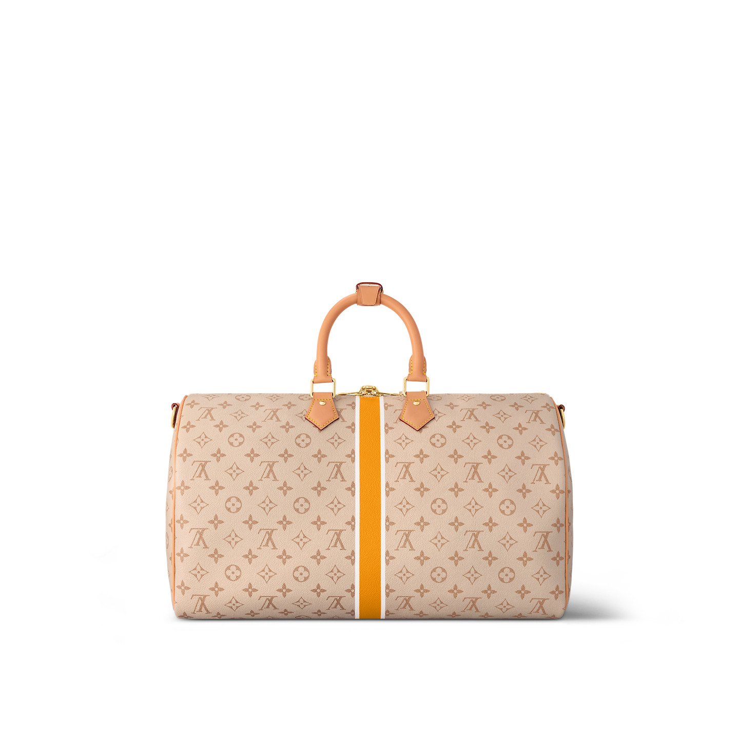 Louis Vuitton Keepall Bandouliere 45 Travel Bag 17.7in/ 45cm Beige Gold Hardware M23529