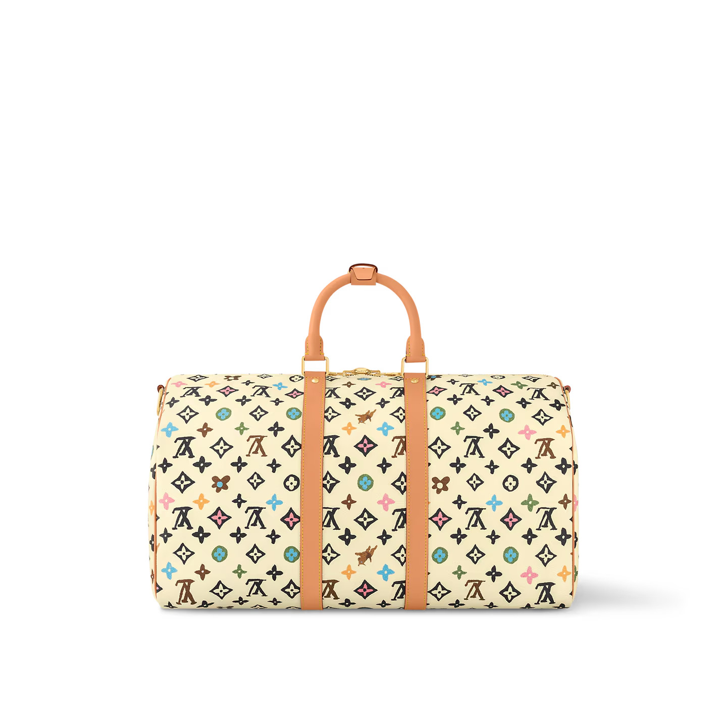 Louis Vuitton Keepall Bandouliere 45 Travel Bag 17.7in/ 45cm Vanilla Gold Hardware M25233