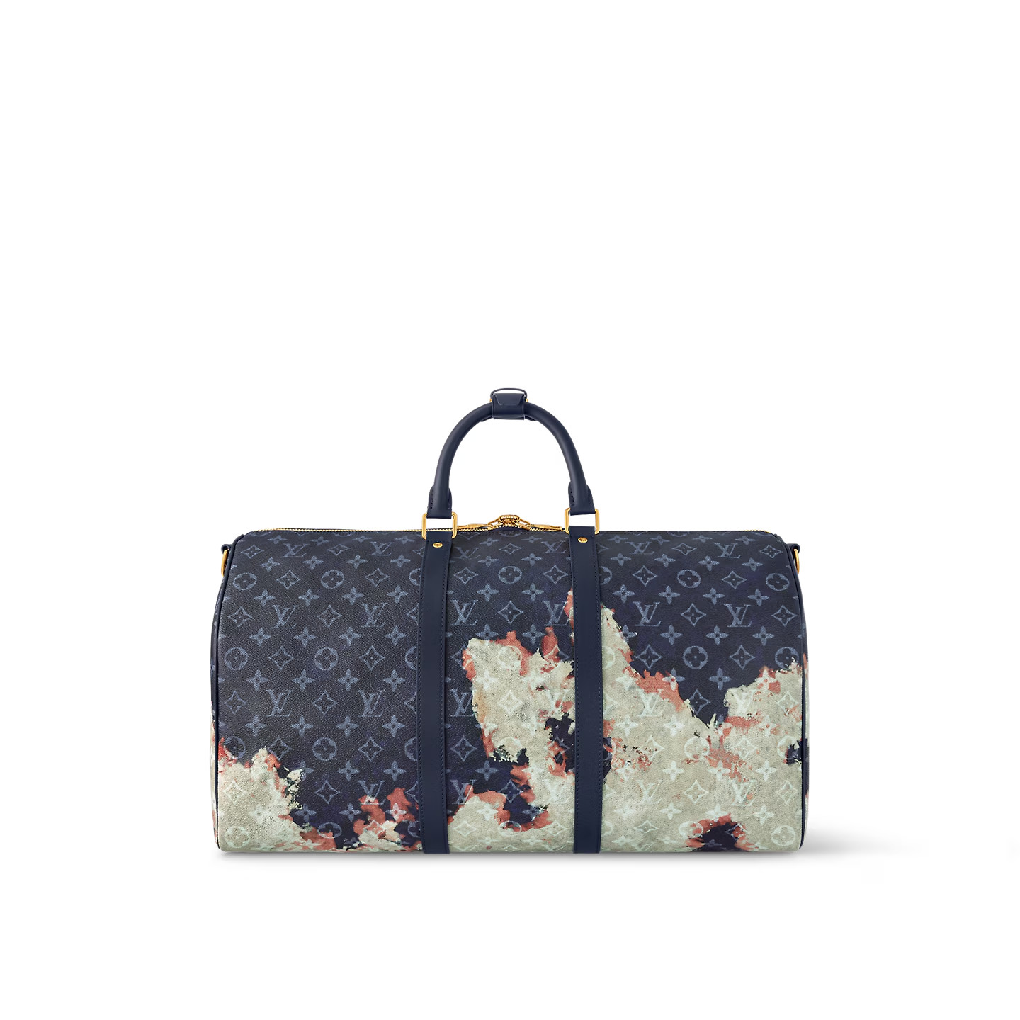 Louis Vuitton Keepall Bandouliere 50 Travel Bag 19.7in/ 50cm Ink Blue Gold Hardware For Men M23773