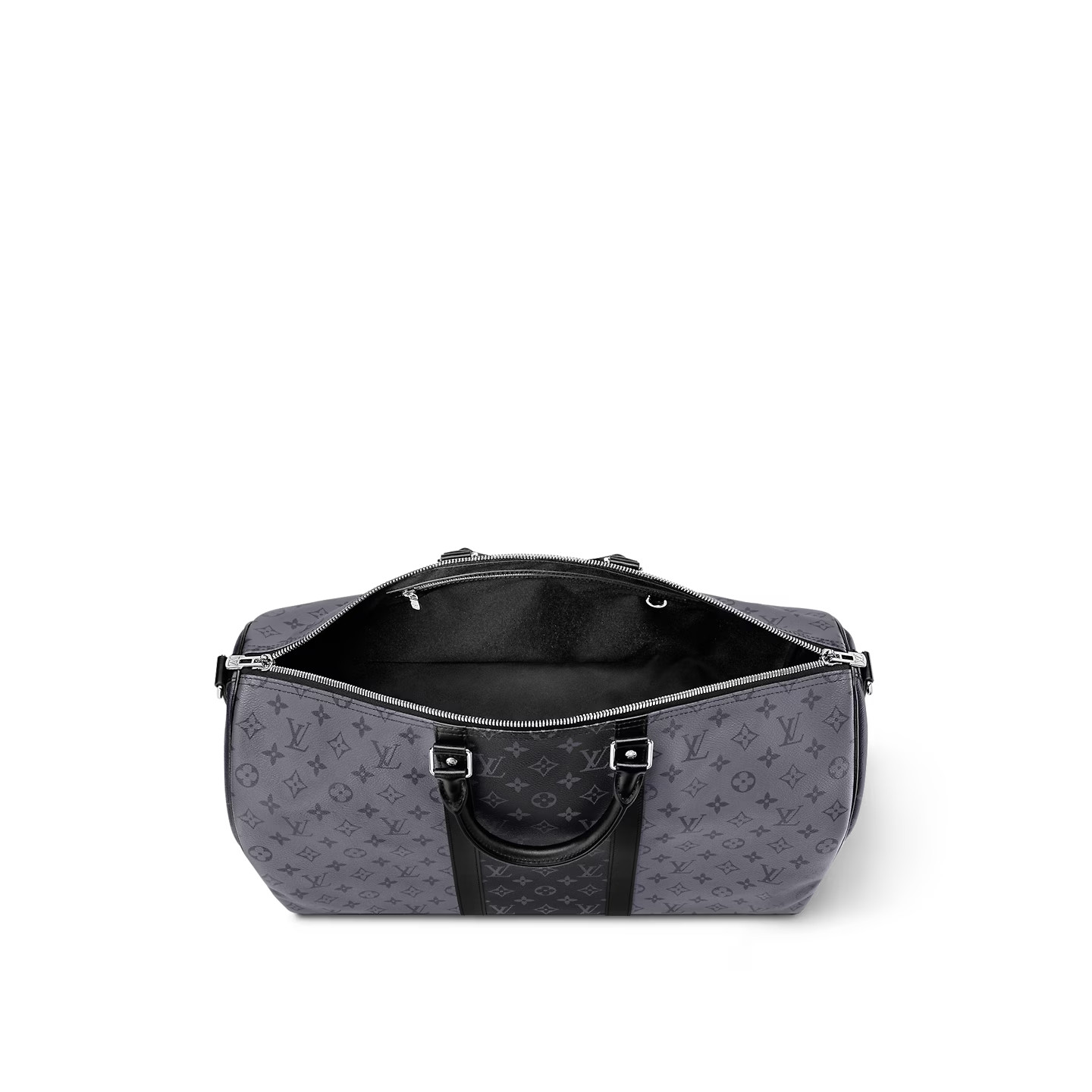 Louis Vuitton Keepall Bandouliere 50 Travel Bag 19.7in/ 50cm Grey Silver Hardware M45392