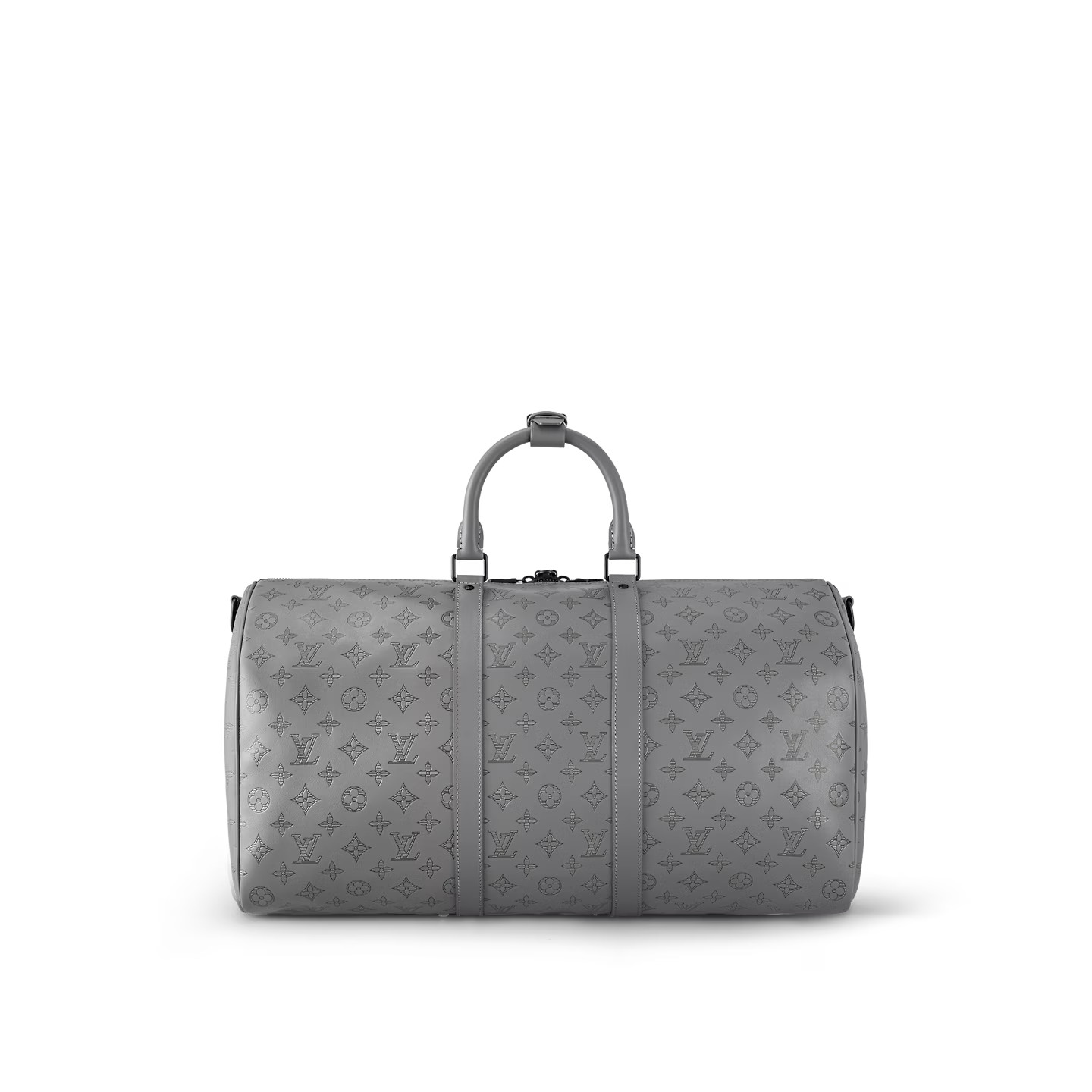 Louis Vuitton Keepall Bandouliere 50 Travel Bag 19.7in/ 50cm Grey Black Hardware M46117