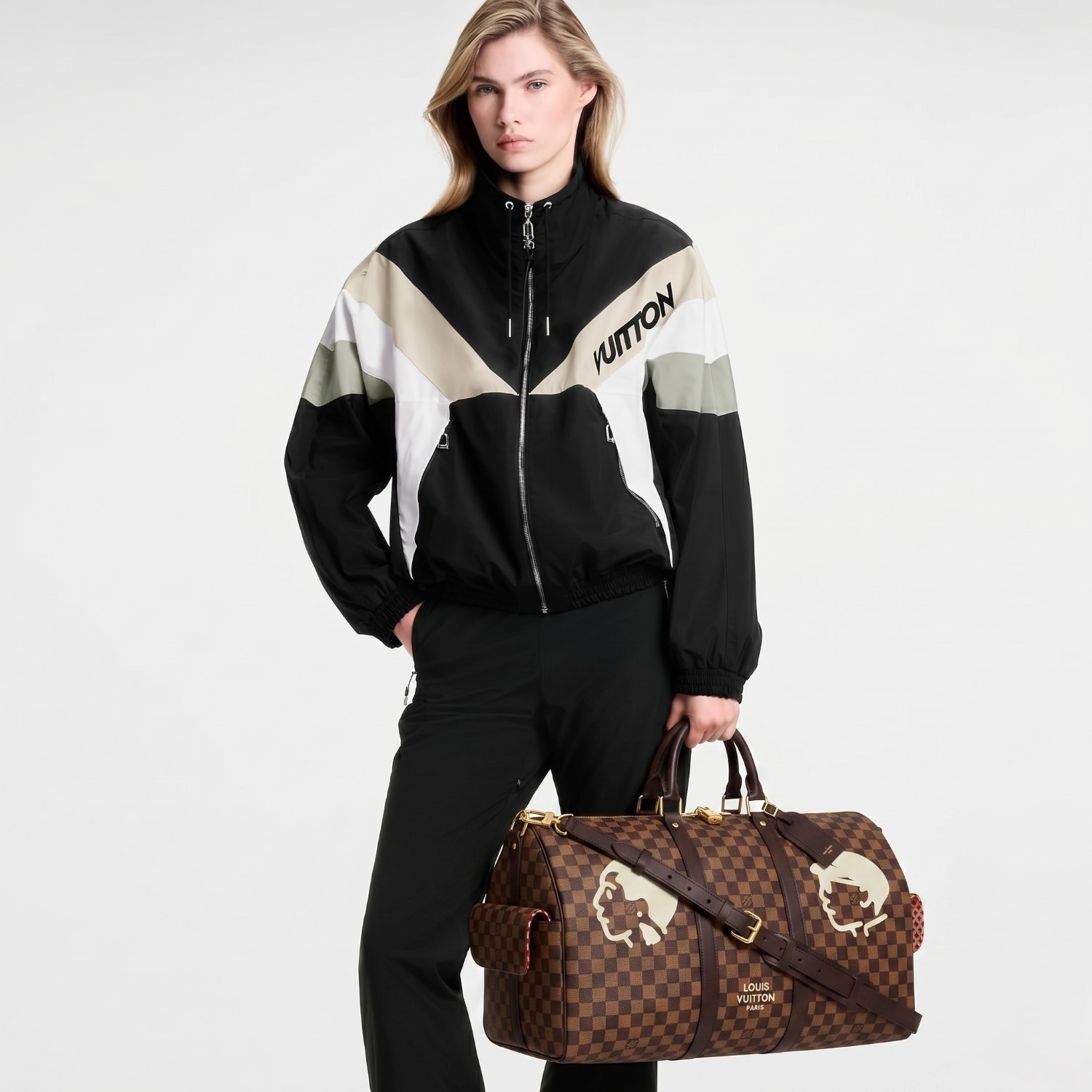 Louis Vuitton Keepall Bandouliere 50 Travel Bag 19.7in/ 50cm Brown Damier Phriendship Gold Hardware N40799