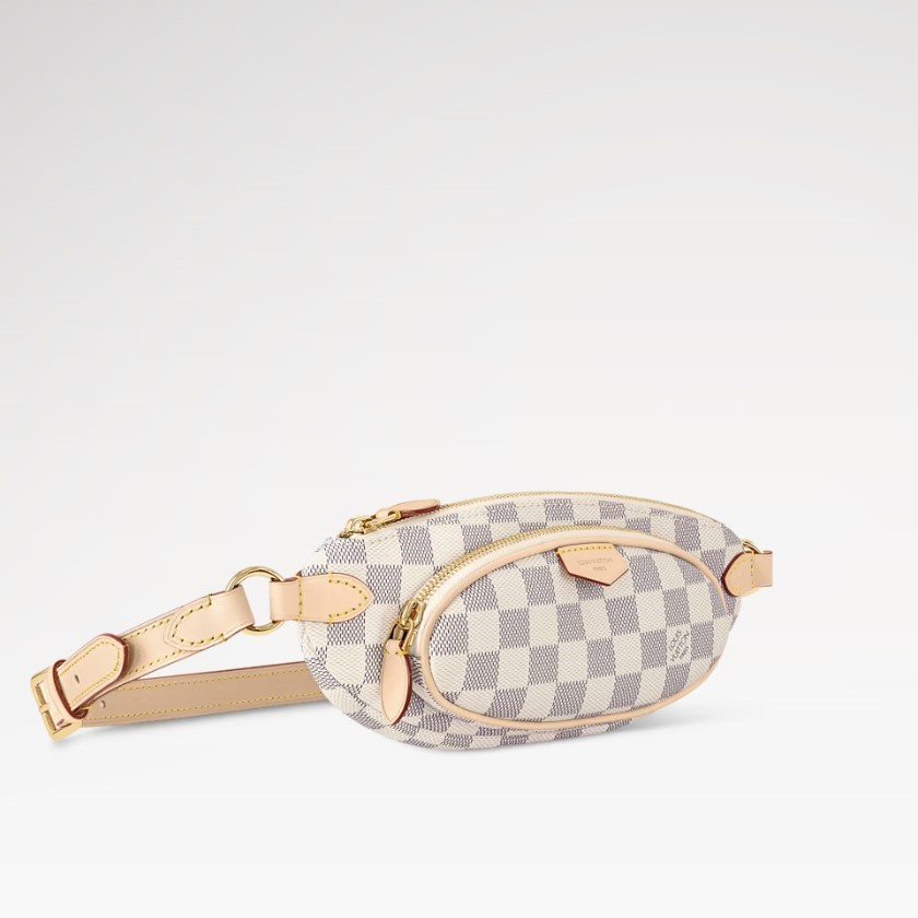 Louis Vuitton Keepit Bumbag 11.4in/ 29cm Damier Azur Gold Hardware For Women N00230