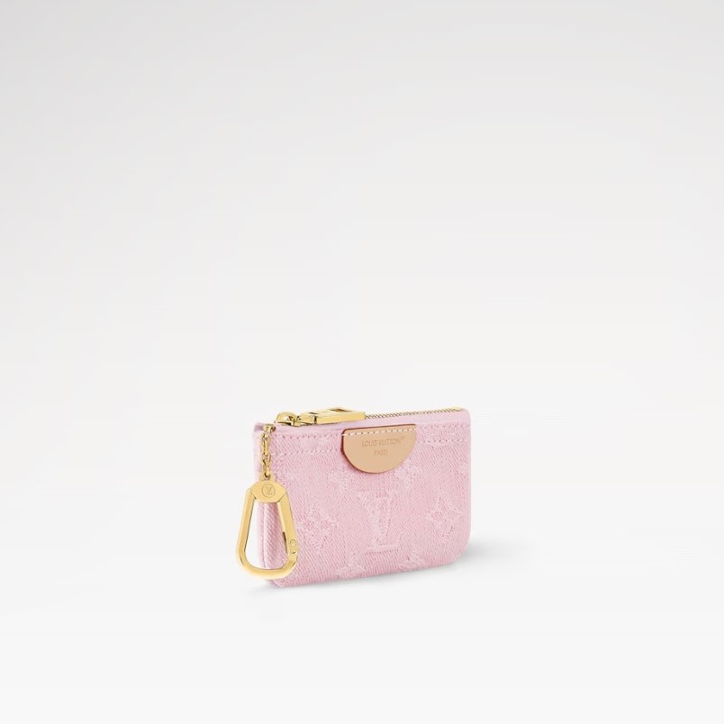 Louis Vuitton Key Pouch Washed Pink For Women 4.7in/12cm M13208